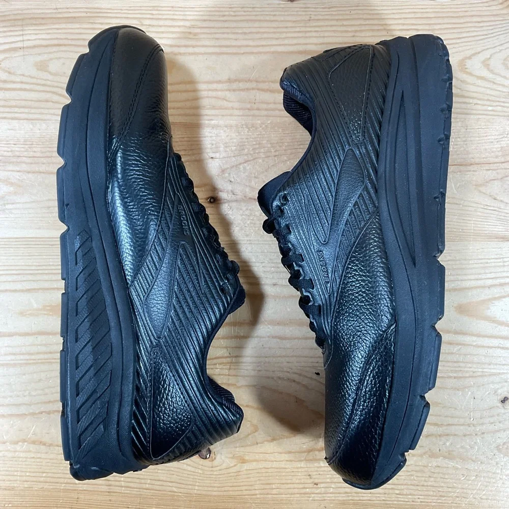 Brooks Adiction Walker 2 Shoes Men's 12.5 B NARROW Black Leather 1103181B072
